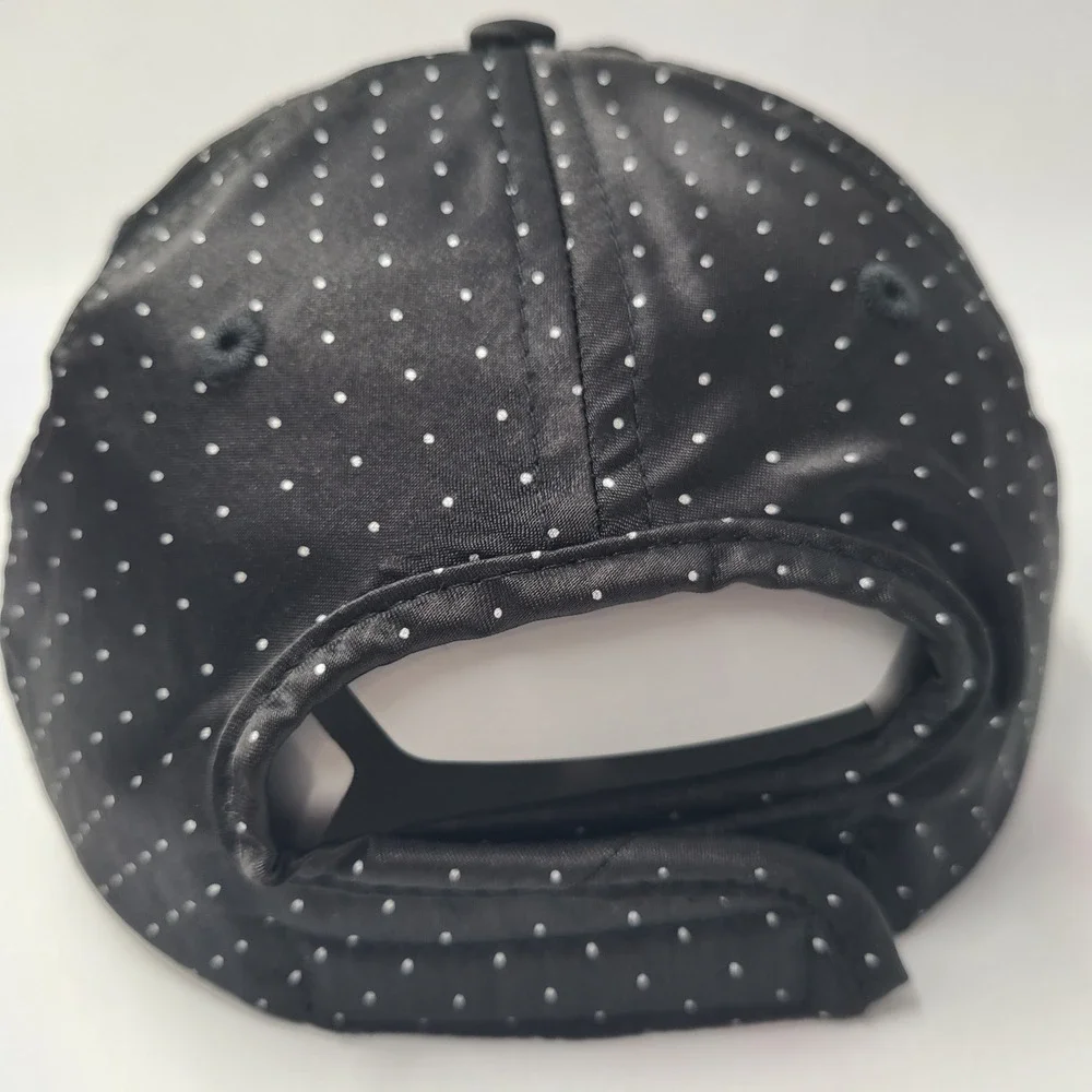 Women Iberostar Golf Club Hat Adjustable Black‎ White Polka Dot Cancun Course MX